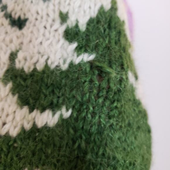 RARE! Vintage Viotela Alpaca Cardigan Sweater Cabin Core Nature Scene Sz Small - Picture 6 of 7